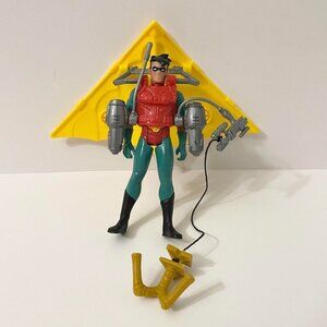 Vintage 1993 Kenner Batman The Animated Series Robin with Turbo Glider